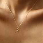 14k gold mushroom necklace
