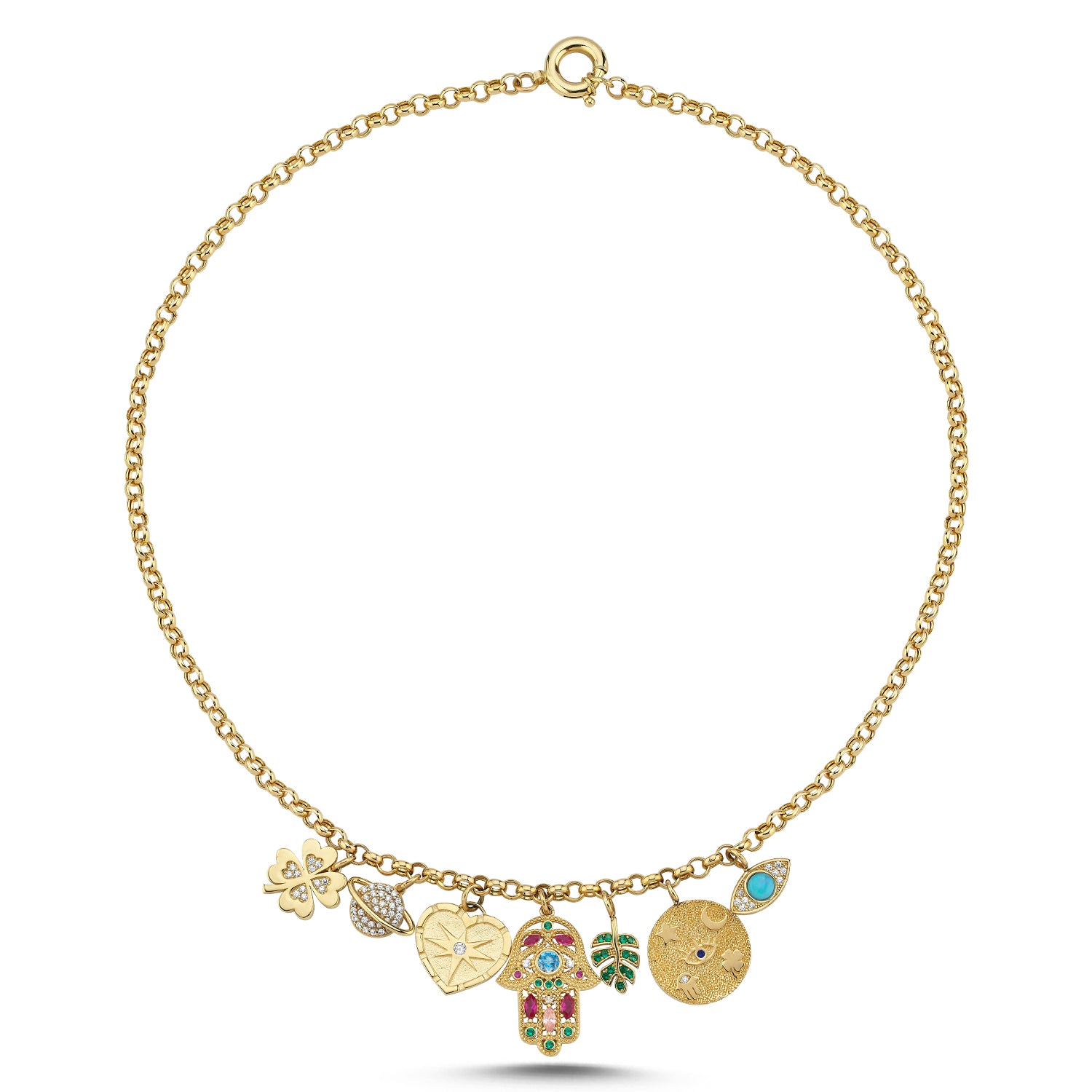 MULTI CHARM GOOD LUCK NECKLACE