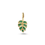EMERALD TINY MONSTERA LEAF Charm