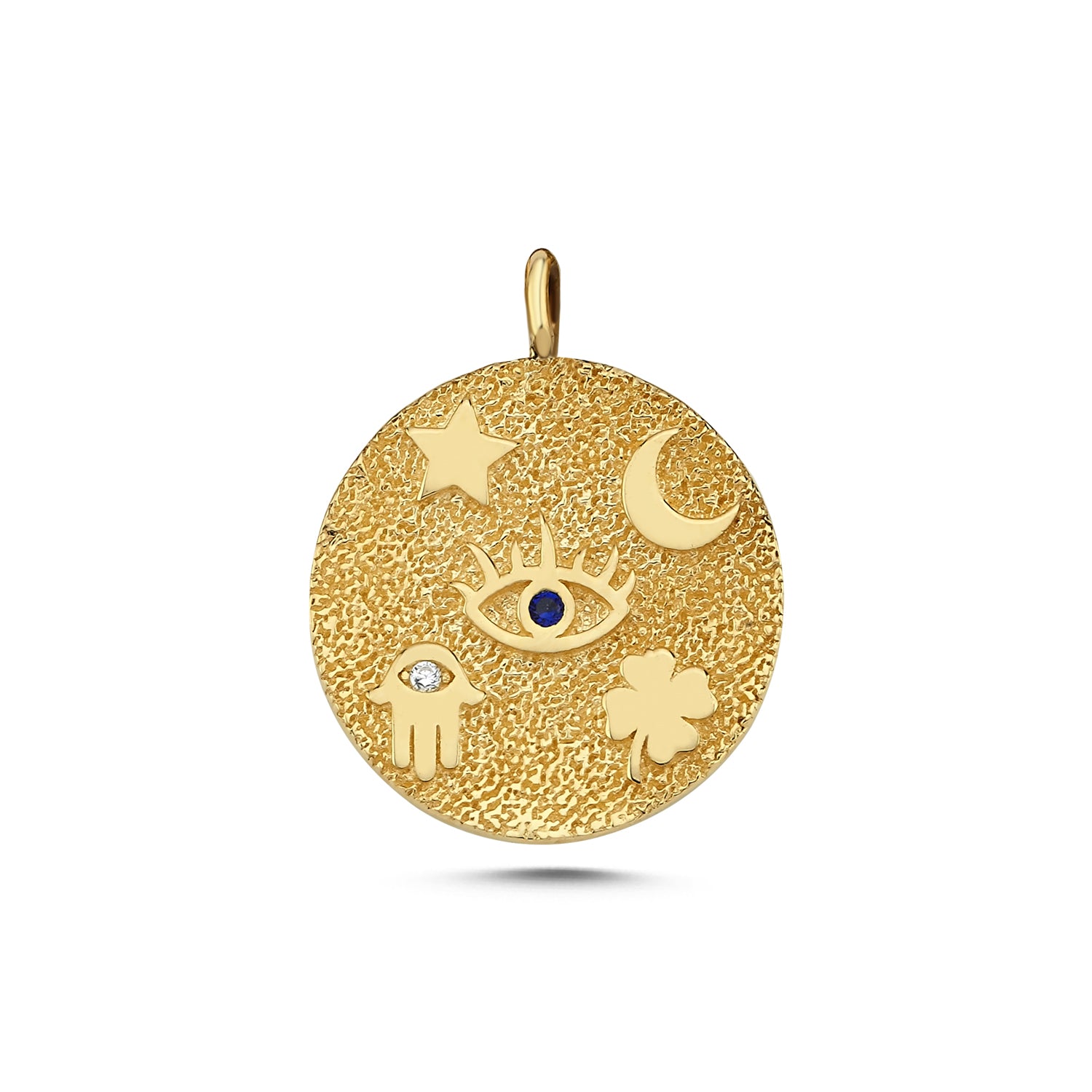 GOLD LOVE & PROTECTION MULTI-CHARM NECKLACE