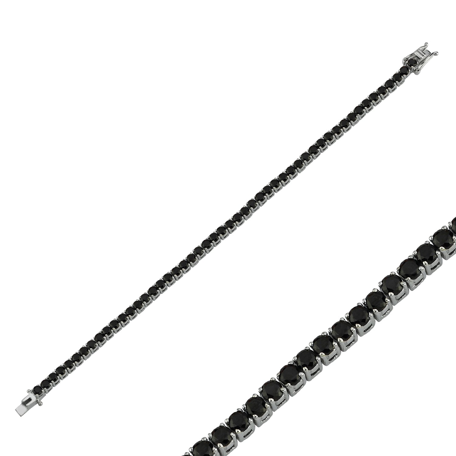 black diamond tennis necklace