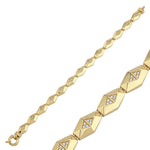 HONEYCOMB PAVE GOLD BRACELET