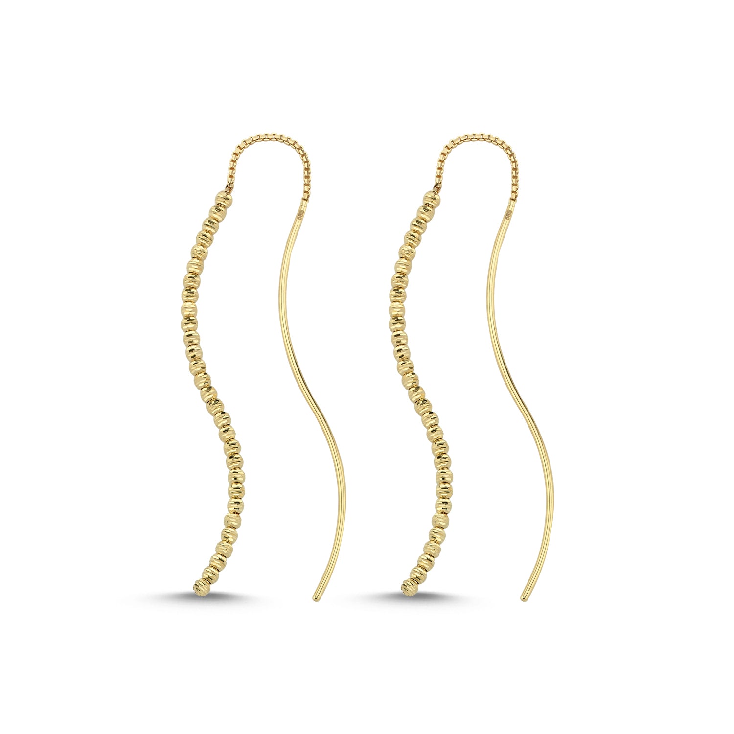 BALL BOLD YELLOW GOLD DANGLE EARRINGS