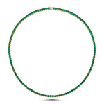 EMERALD 3MM TENNIS NECKLACE CHOKER