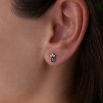 SOLID GOLD AMETHYST PIERCING