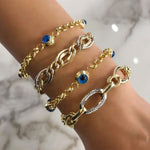 EVIL EYE BEETS GOLD BRACELET