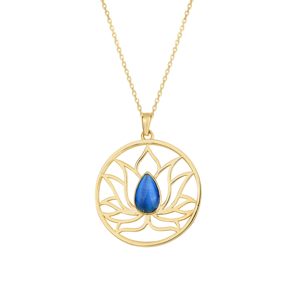 GOLD Lotus Pendant Necklace