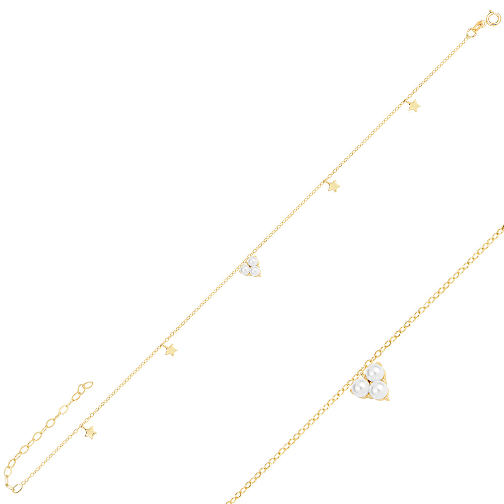 TRIANGLE PEARL ANKLET