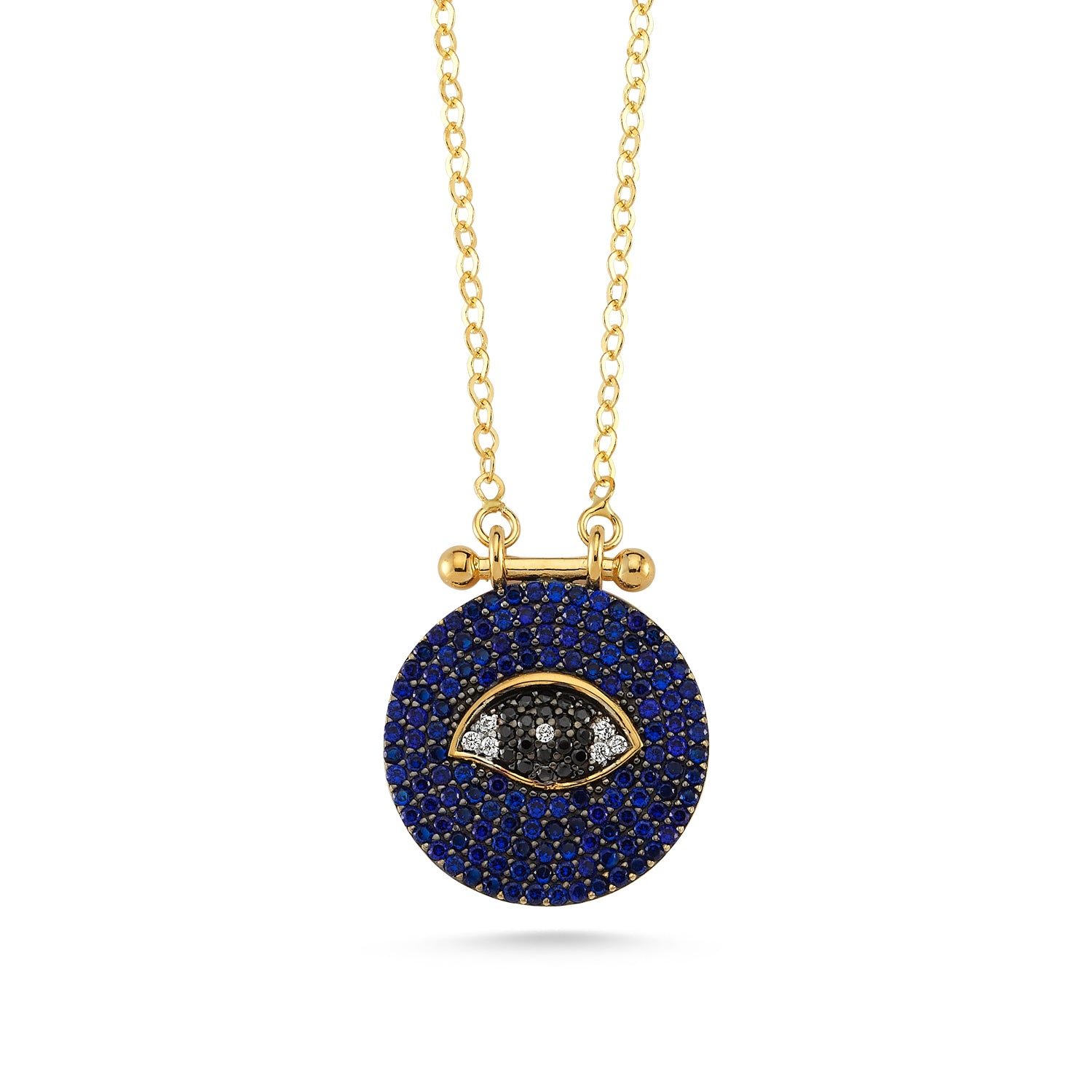 EVIL EYE MEDALLION NECKLACE