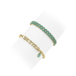 GOLD INITIAL BRACELET WITH A CHARM