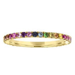 Frenzy Rainbow Sapphire Eternity Band