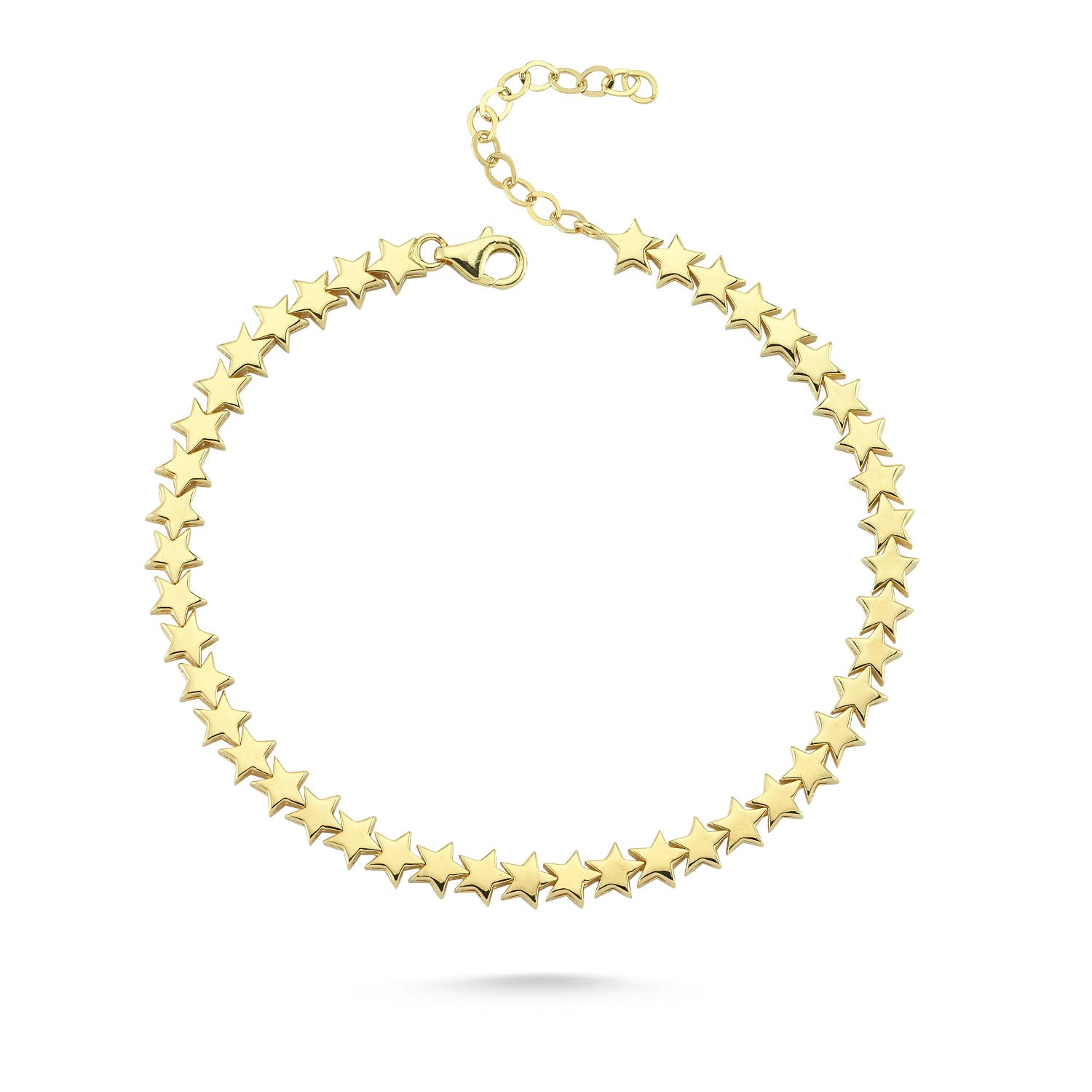 14K YELLOW GOLD STAR BRACELET