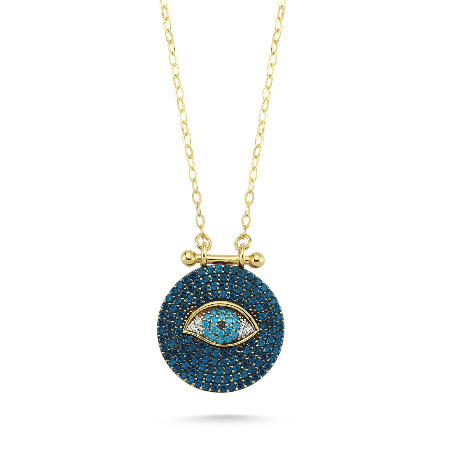 EVIL EYE MEDALLION NECKLACE