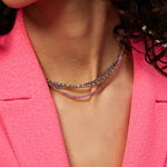 PINK SAPPHIRE CHOKER TENNIS NECKLACE