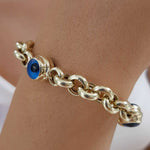 EVIL EYE BEETS GOLD BRACELET
