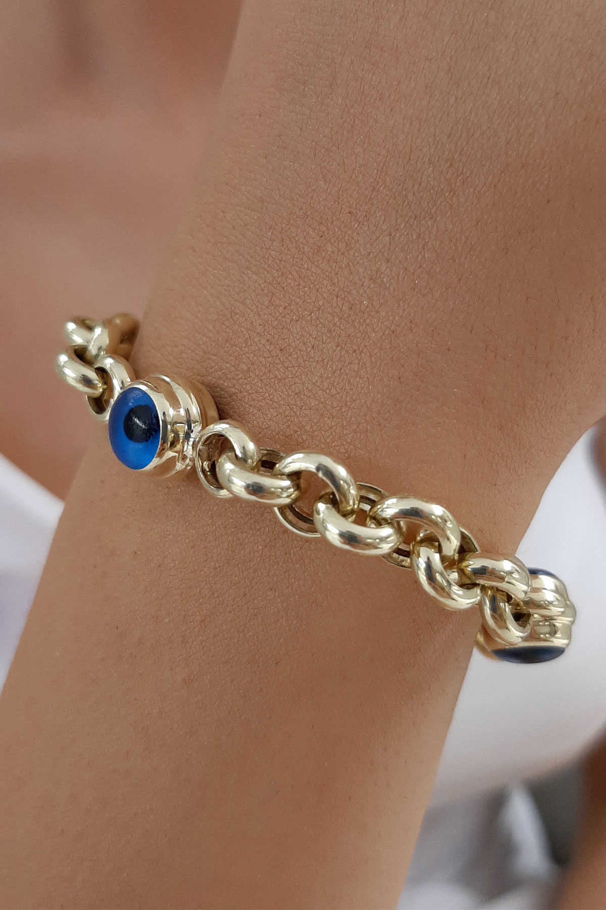 EVIL EYE BEETS GOLD BRACELET