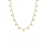14k gold aquamarine necklace