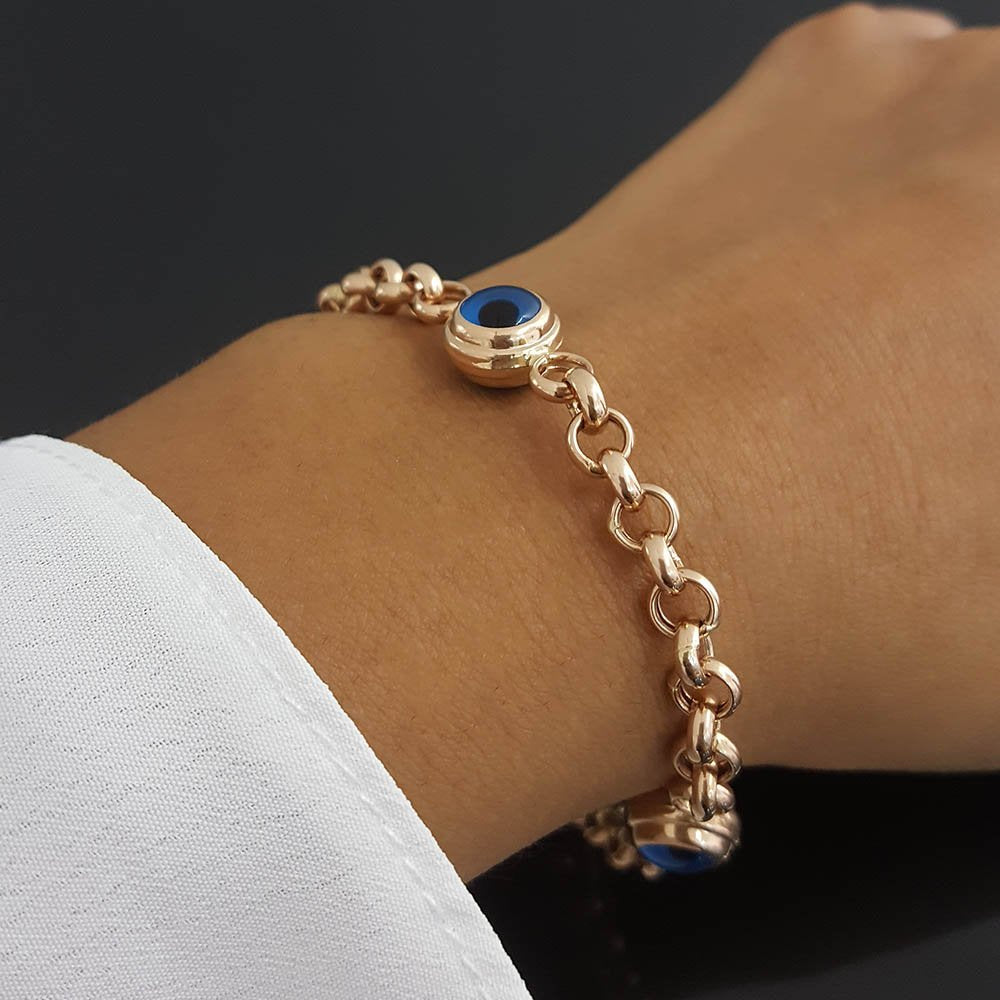 EVIL EYE BEETS GOLD BRACELET
