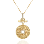 Gold & Pavé Diamond AURA MEDALLION