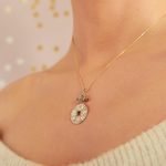 Gold & Pavé Diamond AURA MEDALLION