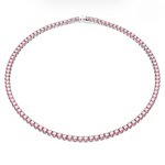 PINK SAPPHIRE CHOKER TENNIS NECKLACE