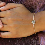 VALENTINES HEART GOLD DIAMOND BRACELET