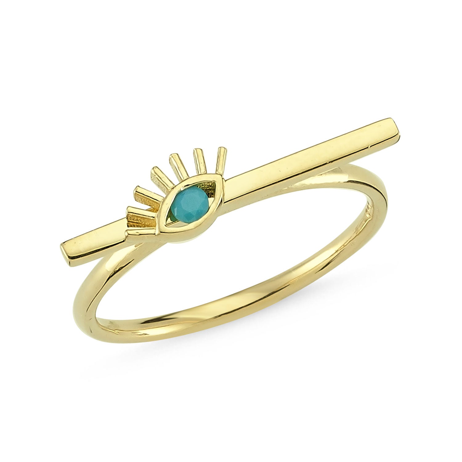 evil eye gold stack ring