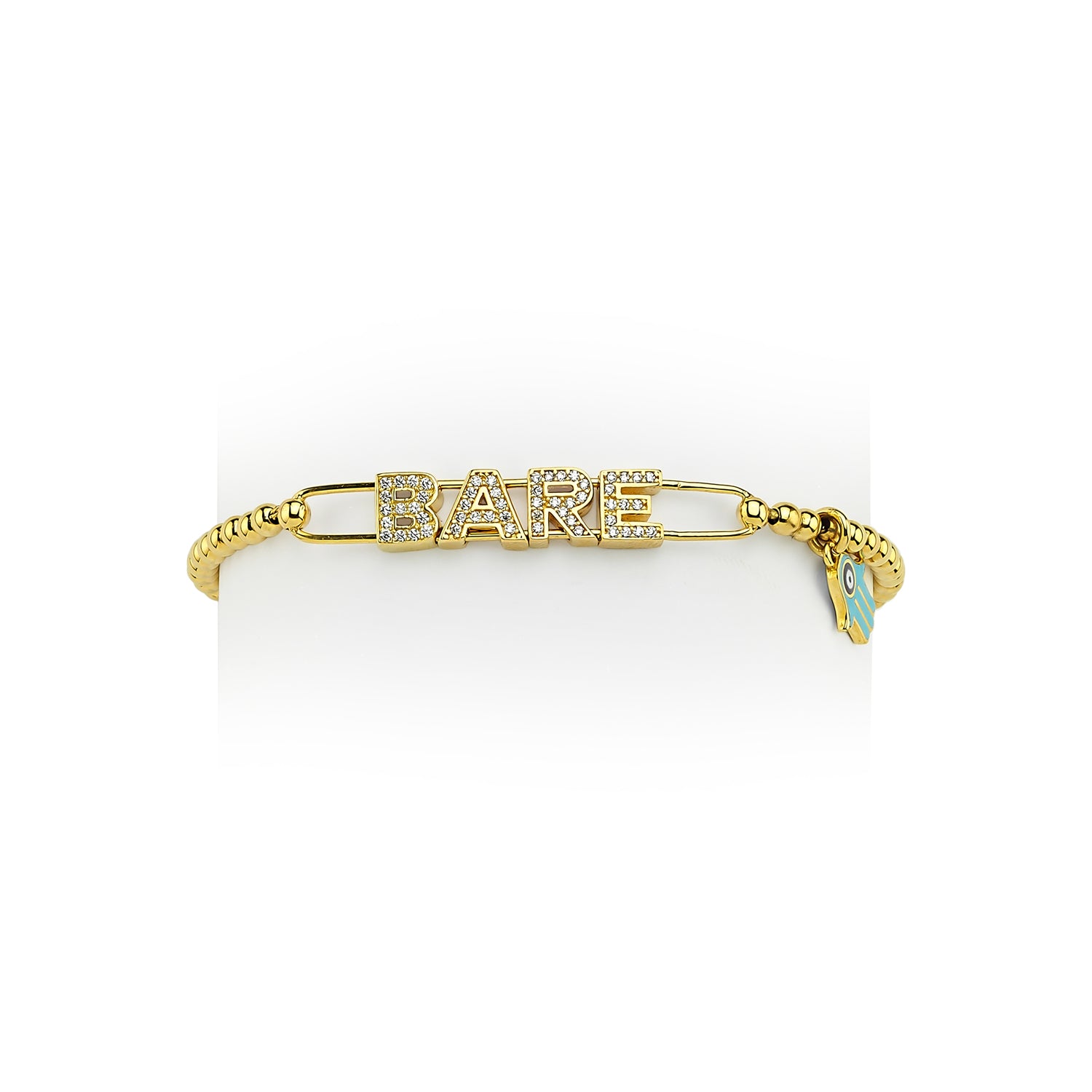 GOLD INITIAL BRACELET WITH A CHARM