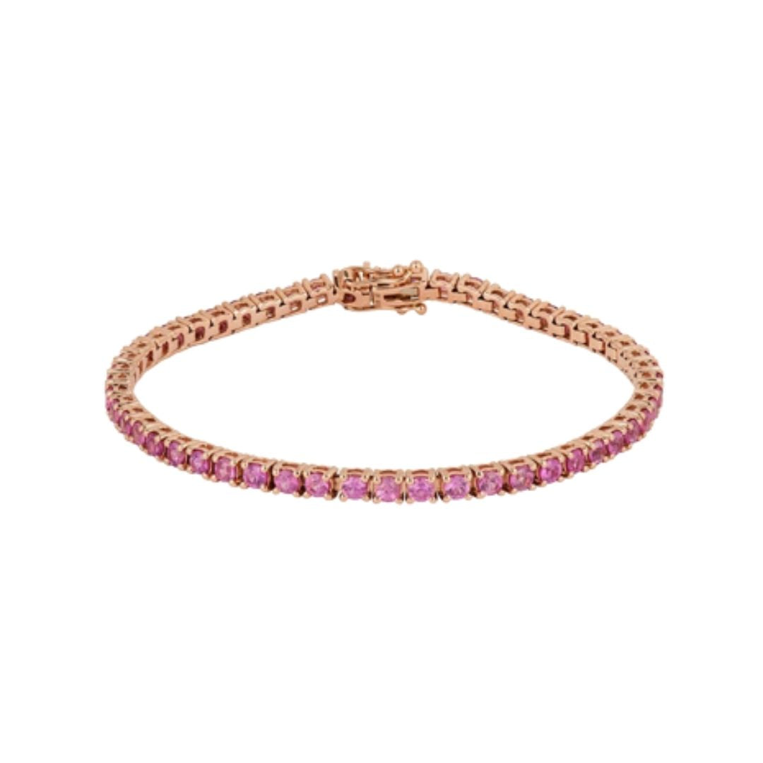 PINK SAPPHIRE TENNIS BRACELET