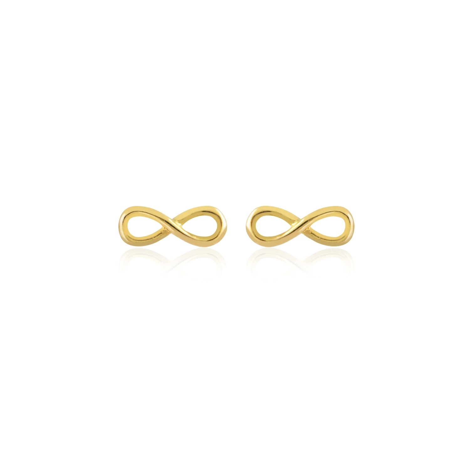 infinite studs 14k yellow gold