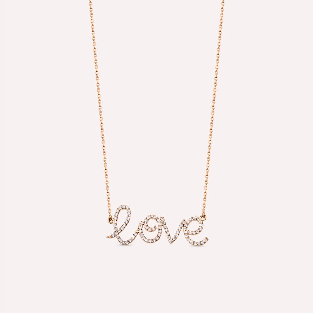 LOVE DIAMOND GOLD NECKLACE